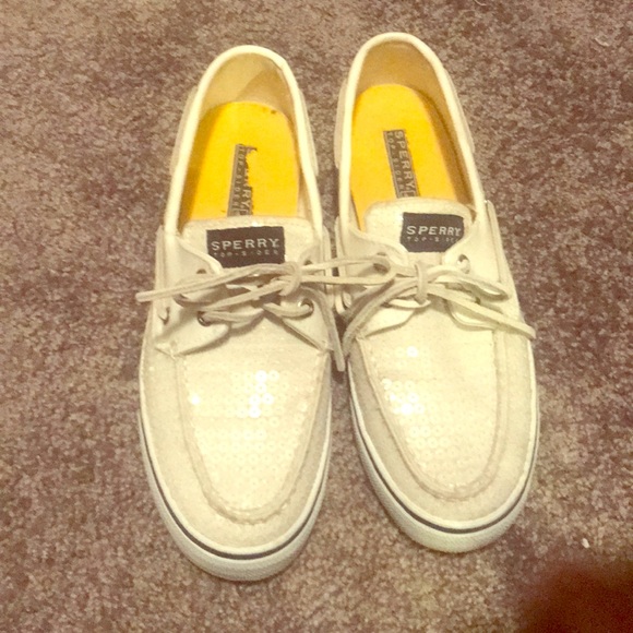 Sperry Shoes - Sperry sparkle white